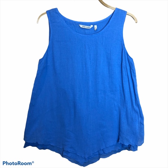 Soft Surroundings Tops - Soft Surroundings Layered Gauze Tank Top Blue